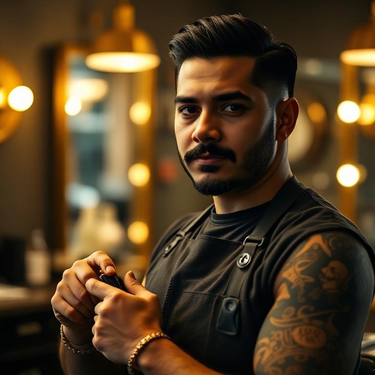 Textured top, low fade